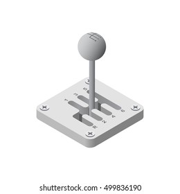 Car transmission Isometric Vector Illustration Created For Mobile, Web, Decor, Print Products, Application on white background