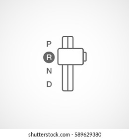 Car Transmission Line Icon On White Background
