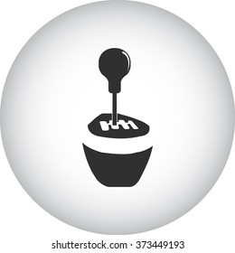 Car transmission simple icon on colorful round background