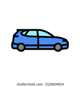 car transport color icon vector. car transport sign. isolated symbol illustration