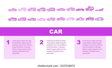 Car Transport Different Body Type Landing Web Page Header Banner Template Vector. Hatchback And Sedan, Mpv Minivan And Cuv Crossover, Limousine And Sportscar, Grand Tourer Suv Vehicle Car Illustration - Shutterstock ID 2137518473