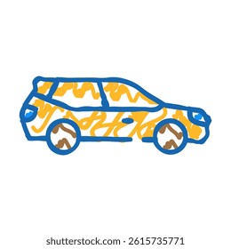 car transport doodle icon sketch vector. car transport sign. isolated symbol illustration
