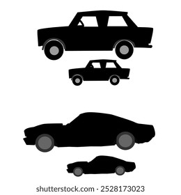 Car Transport  Car front line icon  car vector silhouettes