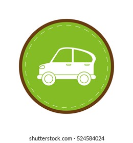 car transport industry contamination icon green circle