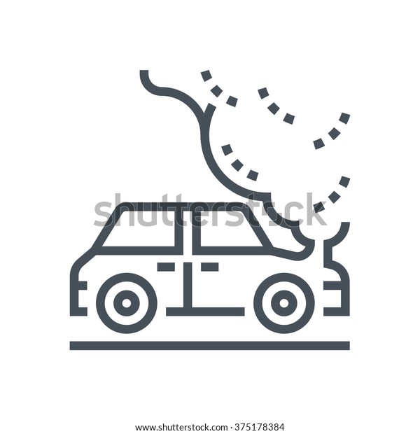 Car,\
transport insurance icon suitable for info graphics, websites and\
print media and  interfaces. Line vector\
icon.