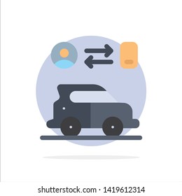 Car, Transport, Man, Technology Abstract Circle Background Flat color Icon