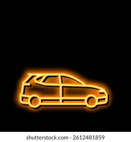 car transport neon light sign vector. car transport illustration