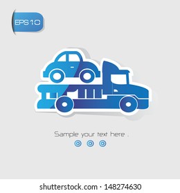 Car transport symbol,vector