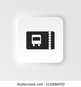 Car, transport, ticket neumorphic style vector icon. Simple element illustration from UI concept. Car, transport, ticket neumorphic style vector icon. Finance concept vector illustration.