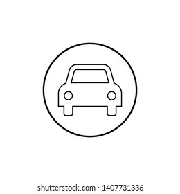 Car, transport, traffic icon. Vector illustration, flat design.	