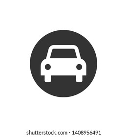 Car, transport, traffic icon. Vector illustration, flat design.