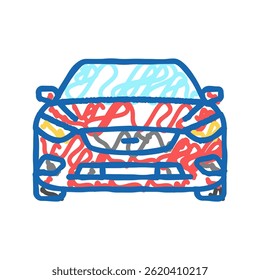 car transport vehicle doodle icon sketch vector. car transport vehicle sign. isolated symbol illustration