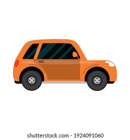 car transport vehicle side view, car icon vector illustration