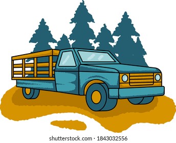 car transportation editable vector illustration.