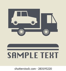 Car transportation icon or sign, vector illustration