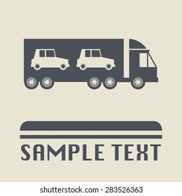 Car transportation icon or sign, vector illustration