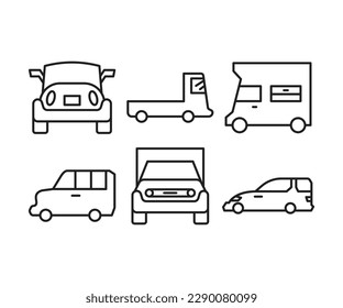 car and transportation icons set vector illustration