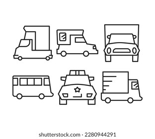 car and transportation icons sset