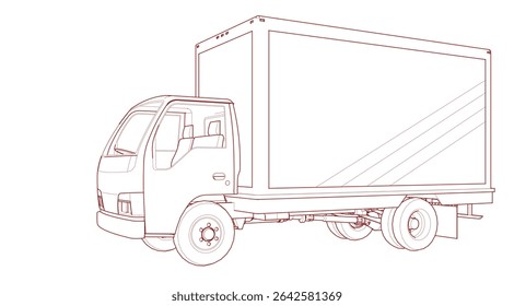 Coche para el transporte de mercancías 3D ilustración