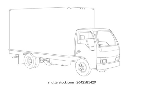 car for transporting goods 3d illustration