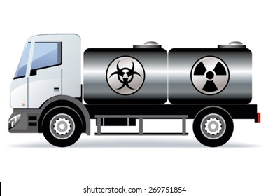 Car transports toxic substances