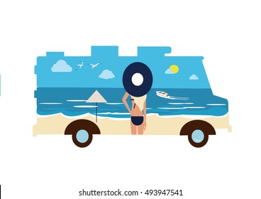 car and Travel beaches