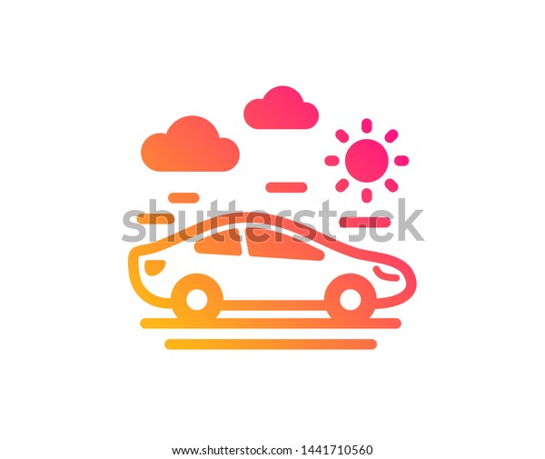 Car travel\
icon. Trip transport sign. Holidays vehicle symbol. Classic flat\
style. Gradient car travel icon.\
Vector