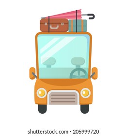 Car travel vector