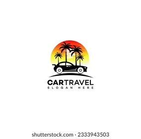 car travels logo icon vector design