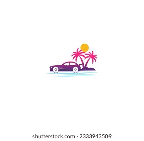 car travels logo icon vector design