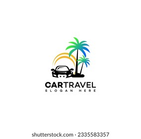 car travels logo icon vector design