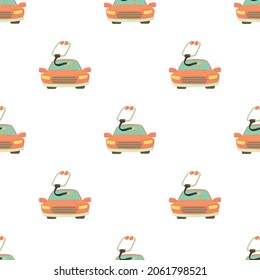 Muster der Autoverarbeitung nahtlose Hintergrundtextur Wiederholung eines geometrischen Vektorgrafiks