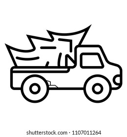 car with tree icon