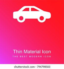Car Trip red and pink gradient material white icon minimal design