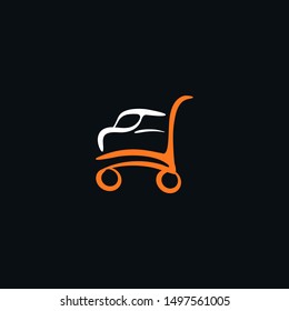 car trolley logo illustration simple