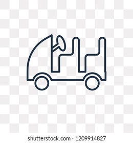 Car Trolley vector outline icon isolated on transparent background, high quality linear Car Trolley transparency concept can be used web and mobile
