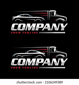 car and truck logo with two design options