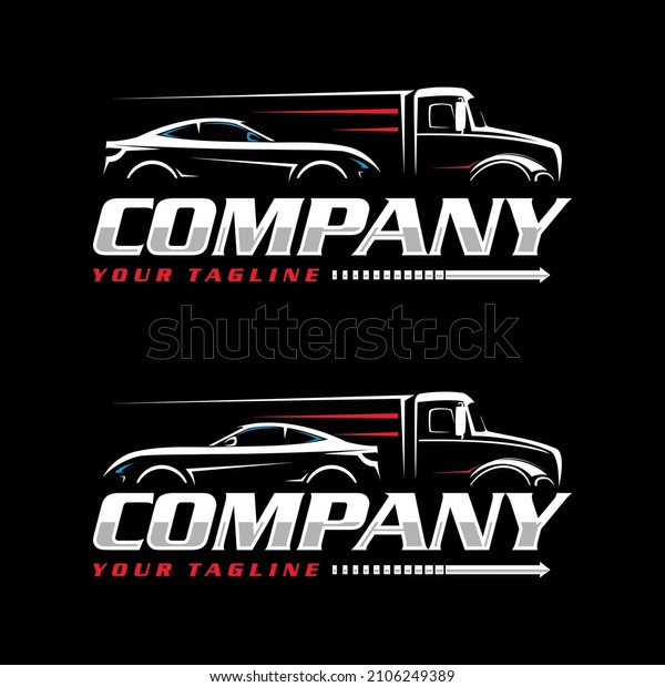 car and truck logo
with two design options