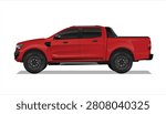 car truck pick up side view pickup red art 3d 4x4 f 150 f150 vector template element series ram gmc sign symbol logo template vector graphic design illustration isolated white suv trip