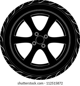 car or truck tire symbol