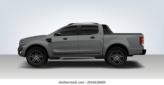 Car Truck Vector Realistic Template