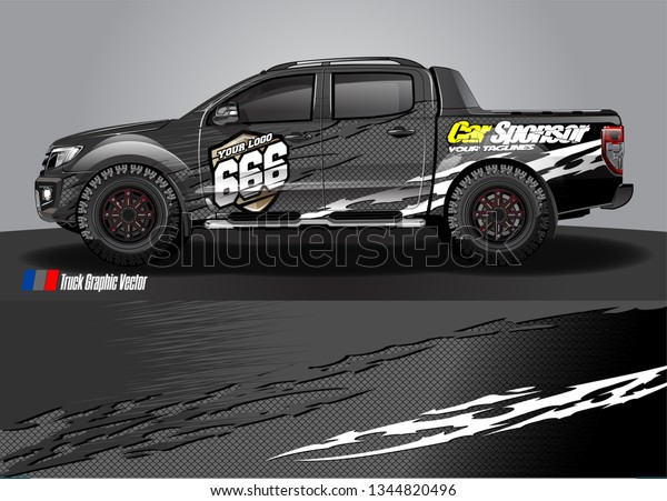 Car and truck wrap decal design vector. abstract\
Graphic background kit designs for vehicle, race car, rally,\
livery, sport car