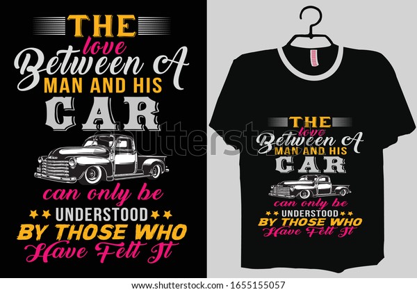 Car\
T-shirt Design Template Vector And Car T-Shirt Design, Car\
Typography Vector Illustration With T-shirt Mock\
up.