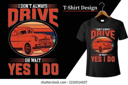 Car t-shirt design vector, illustration, graphic. Sport speed racing car, retro sign vintage typography art symbol automobile classic tshirt for print. Old style Background transport vehicle auto.