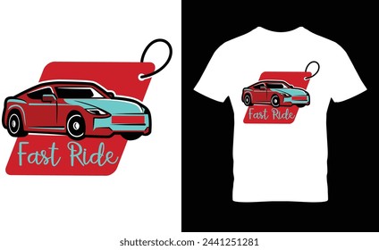Car t-shirt design.Colorful and fashionable t-shirt design for men and women.