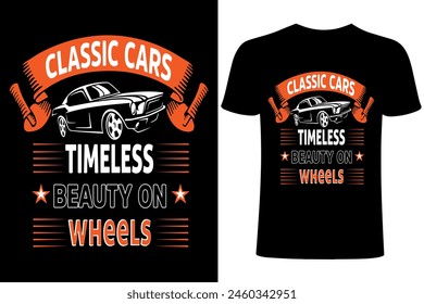 Camiseta de coche. diseño de coche simple. Tipografía de coches , Vector, ilustración, carreras de velocidad deportiva , camiseta clásica y creativa de estilo antiguo para impresión. Coches retro clásicos. Plantilla de diseño de camiseta de coche de Antiguas. 