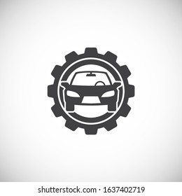 Car tuning related icon on background for graphic and web design. Creative illustration concept symbol for web or mobile app
