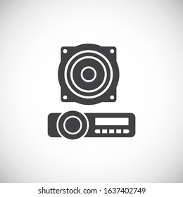 Car tuning related icon on background for graphic and web design. Creative illustration concept symbol for web or mobile app