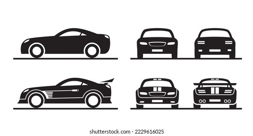 Ajuste y estilización del automóvil - ilustración vectorial