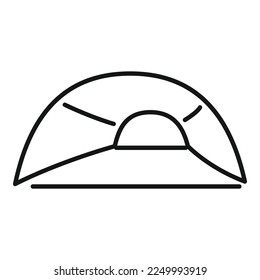 Car tunnel icon outline vector. Road view. Bridge stone